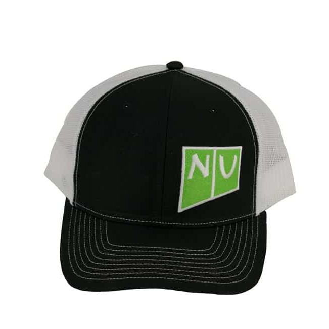 #9101 – NU Logo Hat – Black & White Mesh | Kayaks | Fishing | Hunting ...
