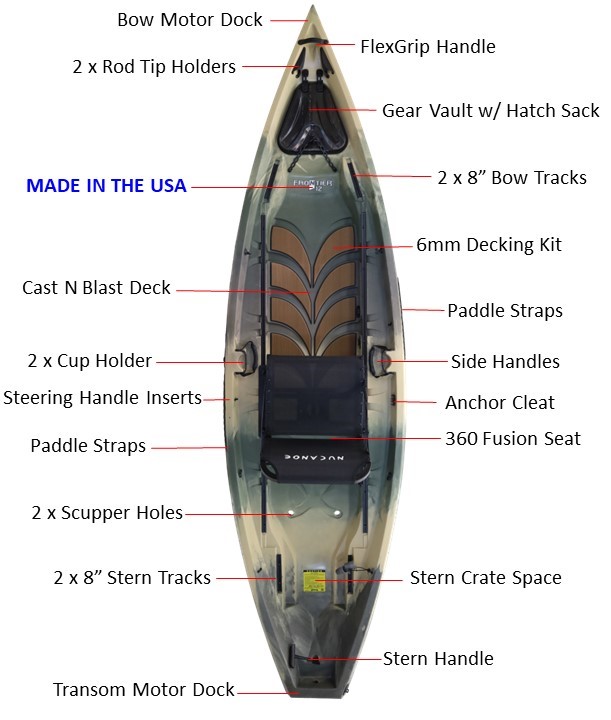 Frontier 12, NuCanoe, Kayaks, Fishing