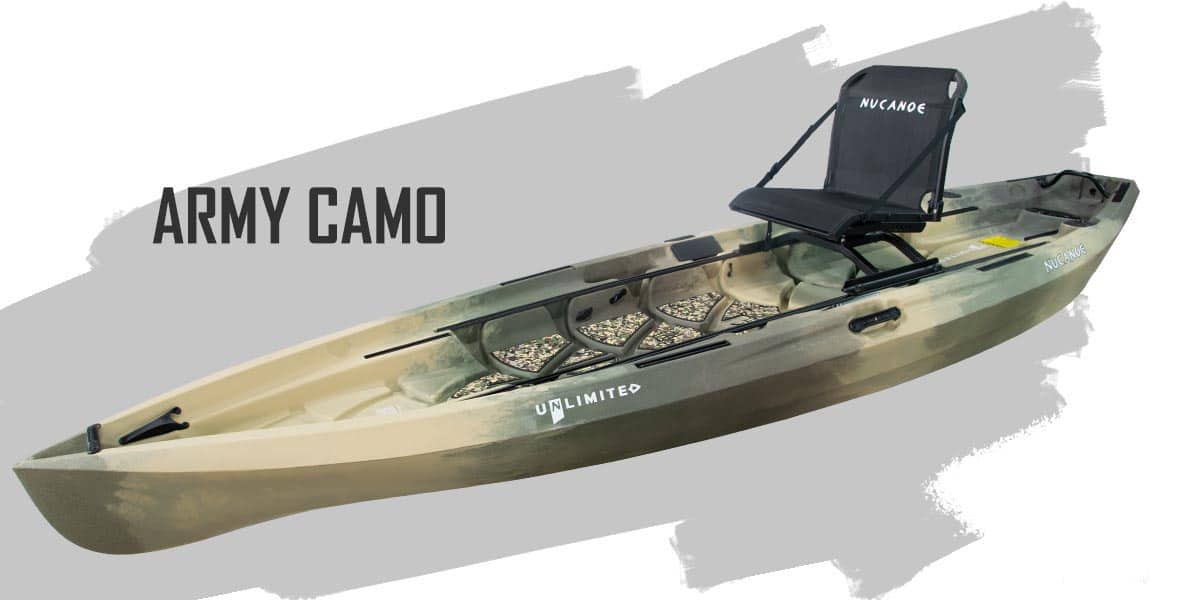 Unlimited Color Options Armycamo | Fishing Kayaks | Canoe Fishing | Nucanoe