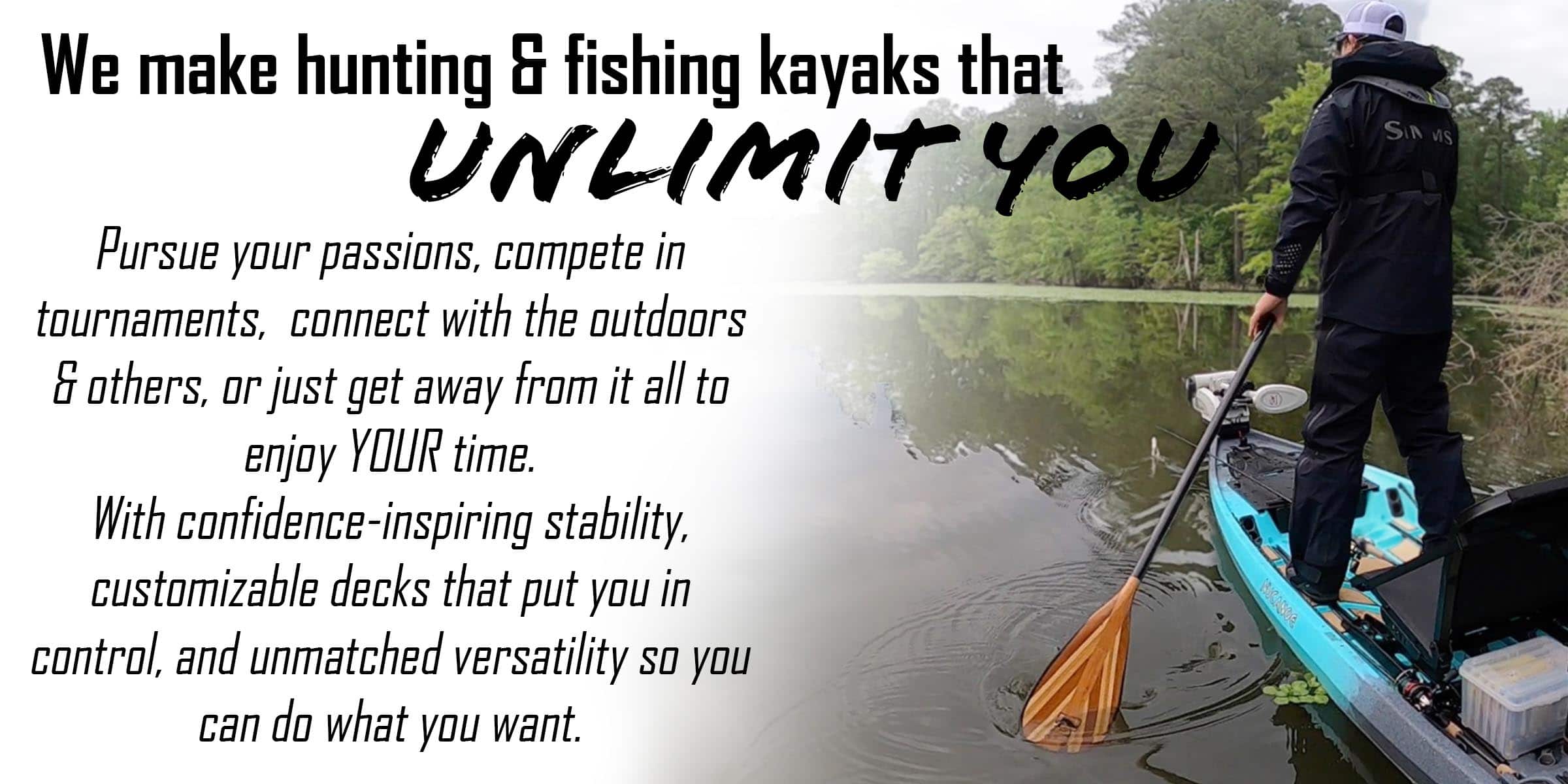 Unlimityou Slider Opt | Fishing Kayaks | Canoe Fishing | Nucanoe